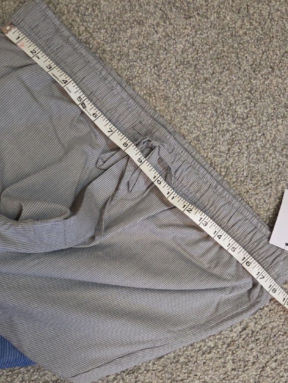 2 Pair Sonoma Pinstripe Drawstring Pajama Pants in Blue and Gray, Mens Large NWT - Picture 14 of 16